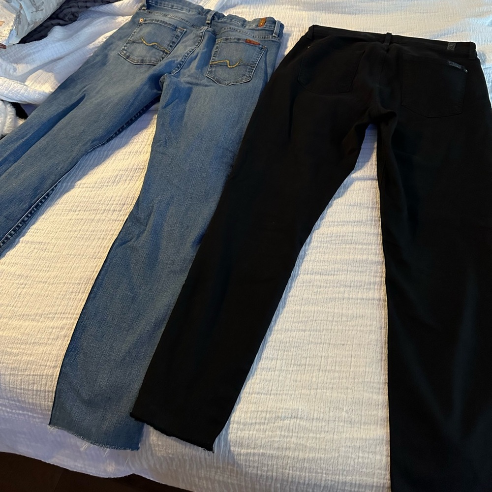 Lot bundle 2 pairs 7 for All Mankind Jeans. Size 30